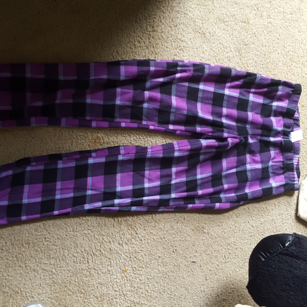 Purple flannel lounge pants